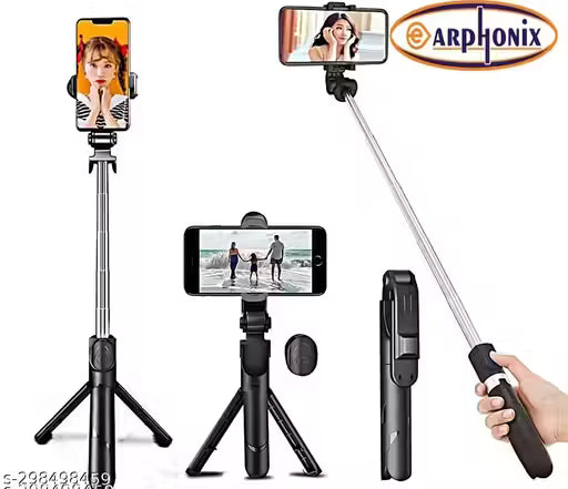 Portable Selfie Stick Tripod with Wireless Bluetooth Remote and Tripod Stand